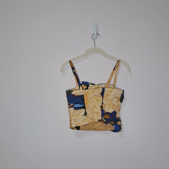 Sezane x FARM RIO Abelino Blue Floral Blouse 34 - Picture 5 of 8